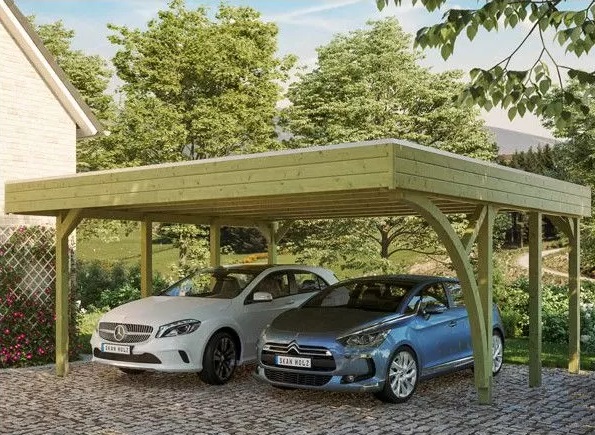 carport double bois à prix pas cher